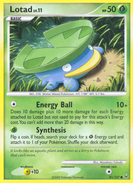 Lotad (81/127) [Platinum: Base Set] - Pokemon Single