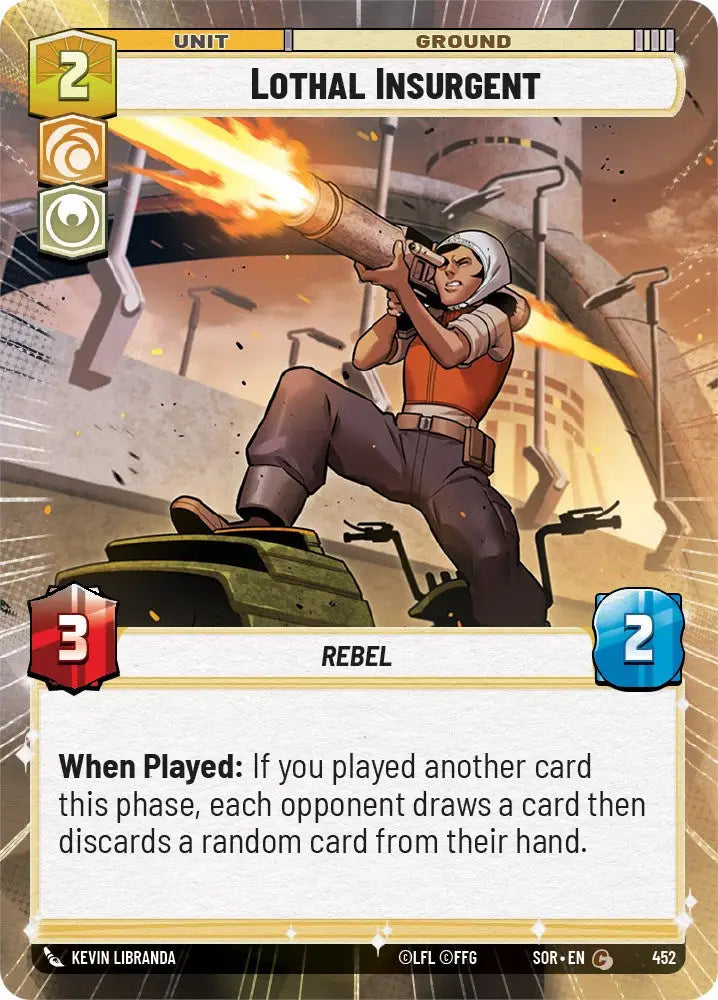 Lothal Insurgent (Hyperspace) (452) [Spark of Rebellion] - Star Wars: Unlimited Single