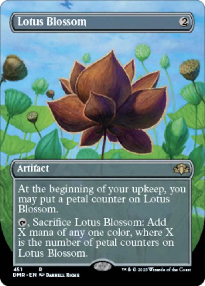 Lotus Blossom (Borderless Alternate Art) [Dominaria Remastered] - MTG Single