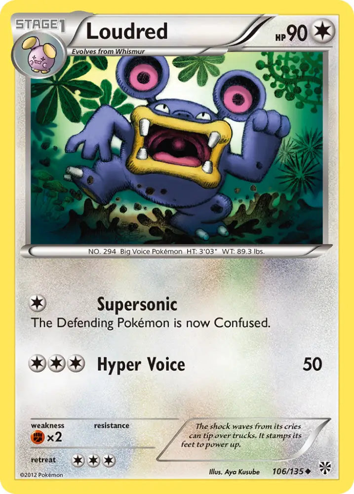 Loudred (106/135) [Black & White: Plasma Storm] - Pokemon Single