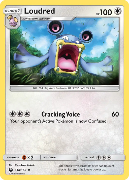 Loudred (118/168) [Sun & Moon: Celestial Storm] - Pokemon Single