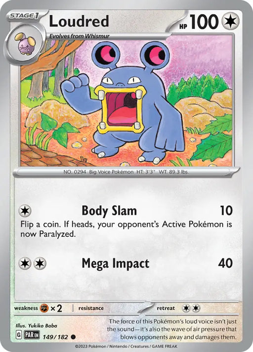 Loudred (149/182) [Scarlet & Violet: Paradox Rift] - Pokemon Single