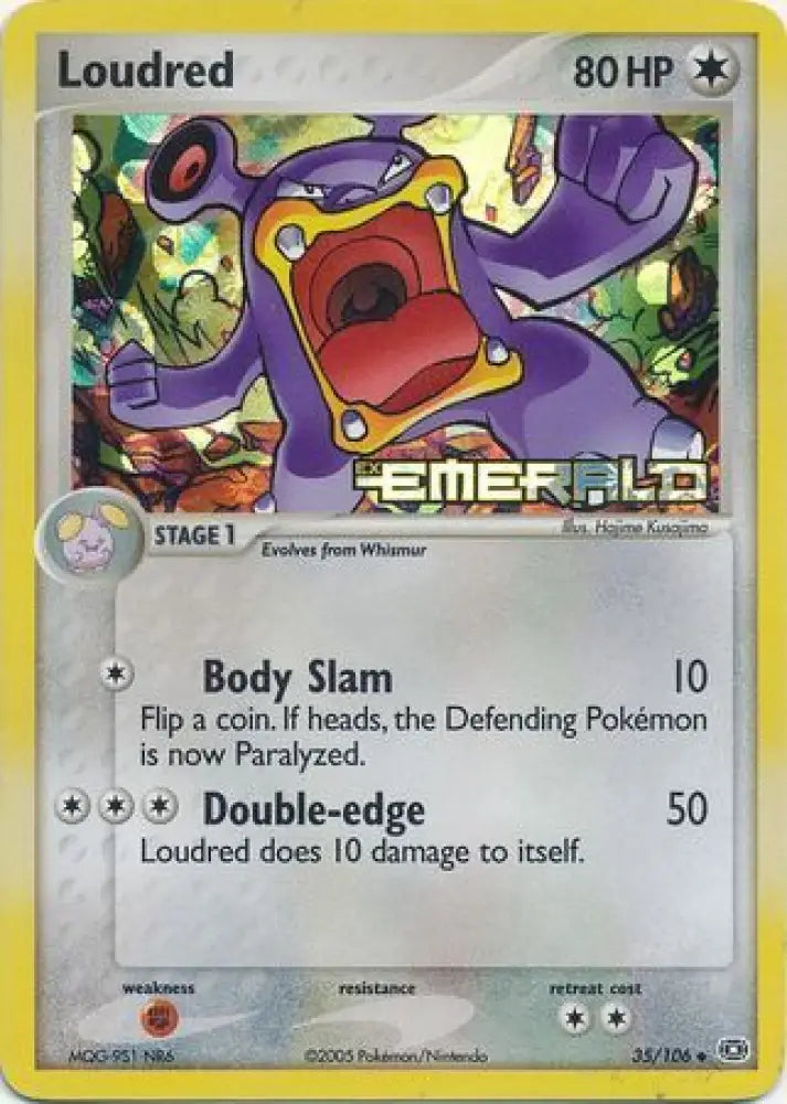 Loudred (35/106) (Stamped) [EX: Emerald] - Pokemon Single