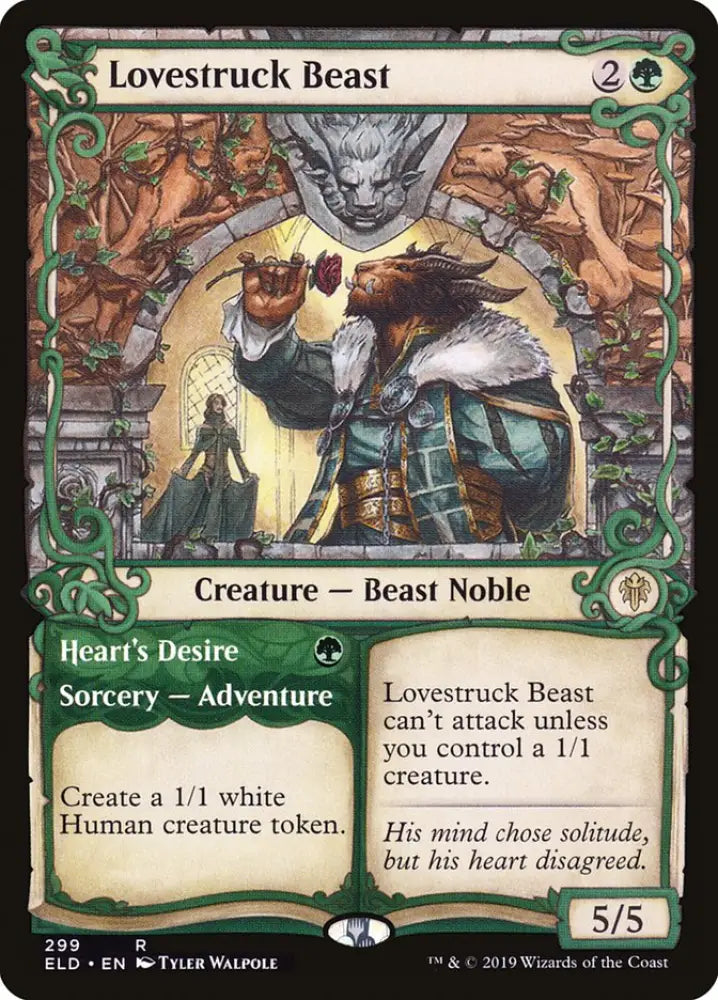 Lovestruck Beast // Heart’s Desire (Showcase) [Throne of Eldraine] - MTG Single