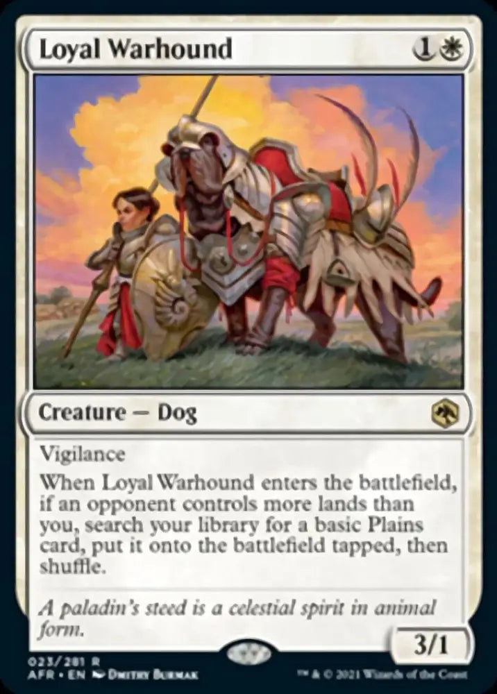 Loyal Warhound [Dungeons & Dragons: Adventures in the Forgotten Realms] - MTG Single