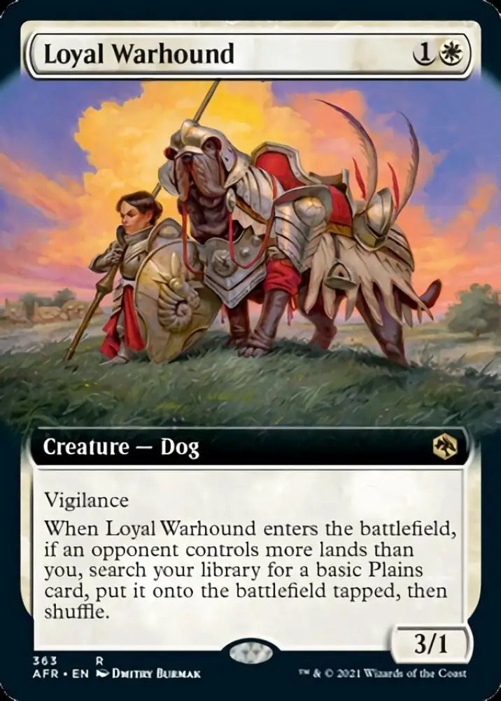Loyal Warhound (Extended Art) [Dungeons & Dragons: Adventures in the Forgotten Realms] - MTG Single