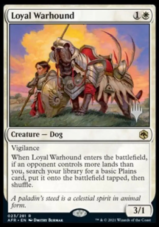 Loyal Warhound (Promo Pack) [Dungeons & Dragons: Adventures in the Forgotten Realms Promos] - MTG Single