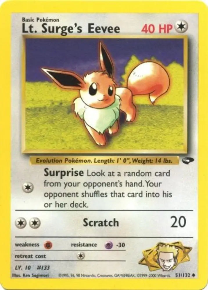 Lt. Surge’s Eevee (51/132) [Gym Challenge Unlimited] - Pokemon Single