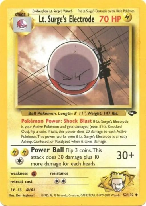 Lt. Surge’s Electrode (52/132) [Gym Challenge Unlimited] - Pokemon Single