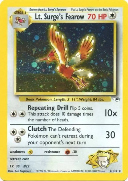 Lt. Surge’s Fearow (7/132) [Gym Heroes Unlimited] - Pokemon Single