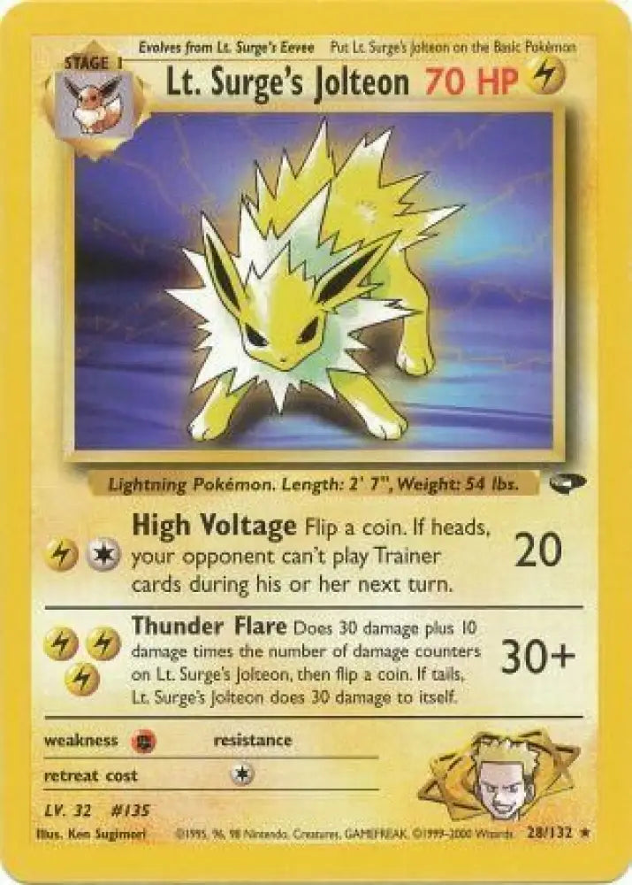Lt. Surge’s Jolteon (28/132) [Gym Challenge Unlimited] - Pokemon Single