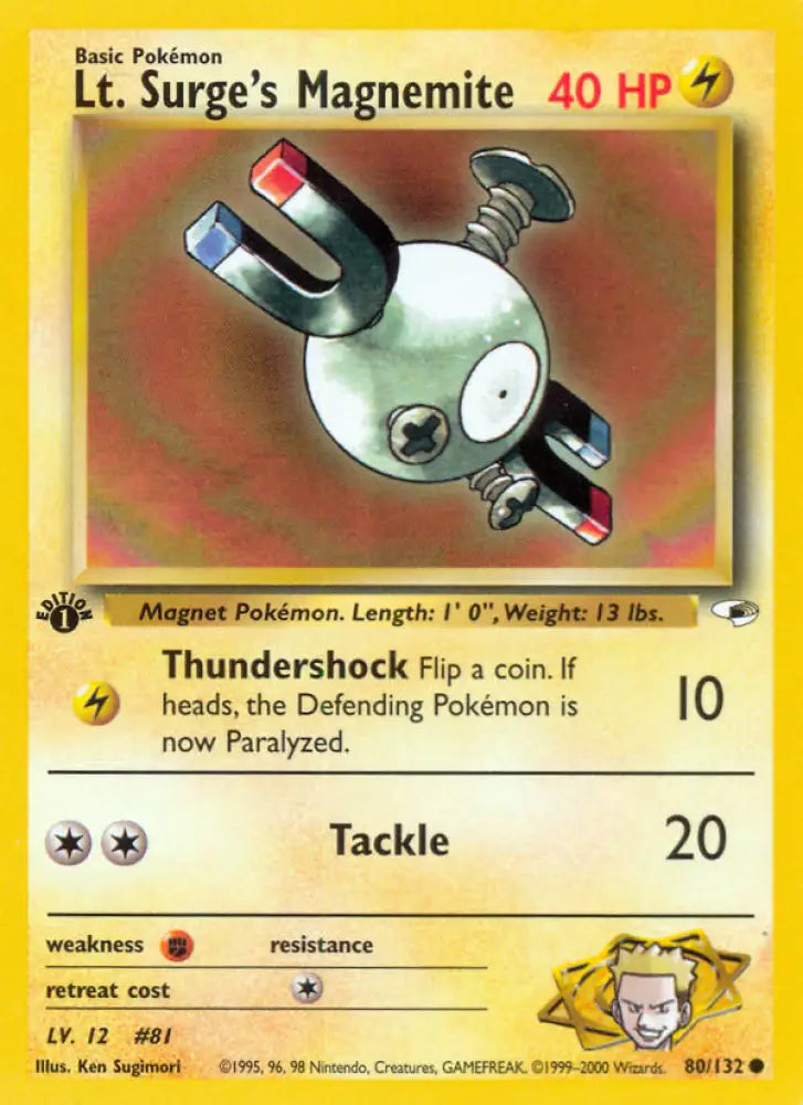 Lt. Surge’s Magnemite (80/132) [Gym Heroes 1st Edition] - Pokemon Single