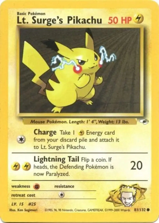 Lt. Surge’s Pikachu (81/132) [Gym Heroes Unlimited] - Pokemon Single