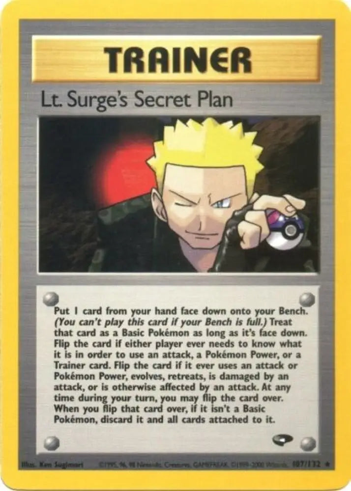 Lt. Surge’s Secret Plan (107/132) [Gym Challenge Unlimited] - Pokemon Single