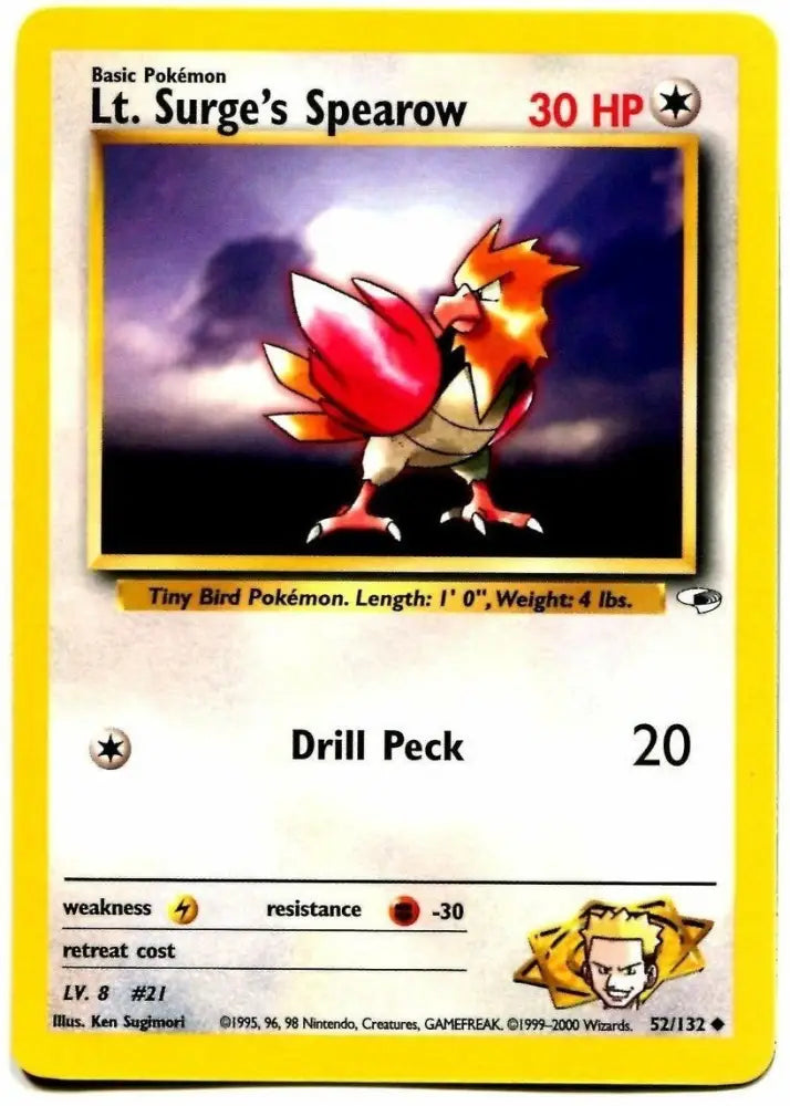 Lt. Surge’s Spearow (52/132) [Gym Heroes Unlimited] - Pokemon Single