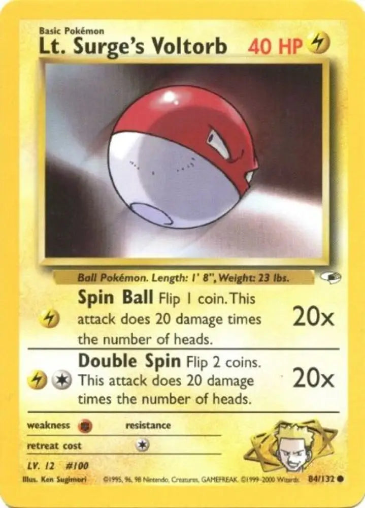 Lt. Surge’s Voltorb (84/132) [Gym Heroes Unlimited] - Pokemon Single