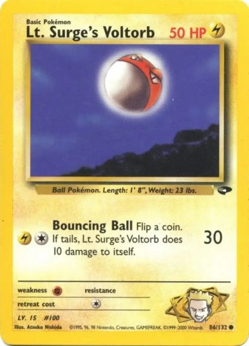 Lt. Surge’s Voltorb (86/132) [Gym Challenge Unlimited] - Pokemon Single
