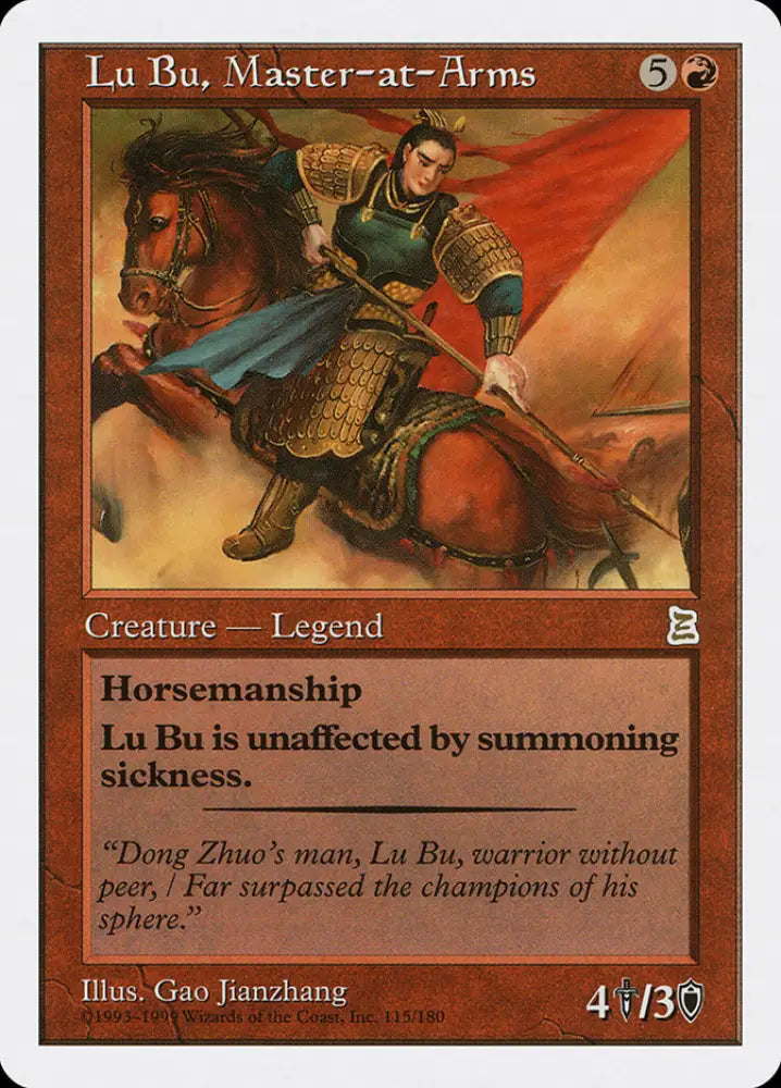 Lu Bu Master-at-Arms [Portal Three Kingdoms] - MTG Single