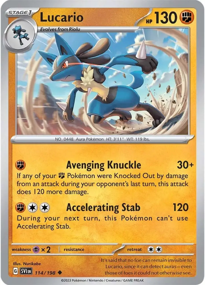 Lucario (114/198) [Scarlet & Violet: Base Set] - Pokemon Single