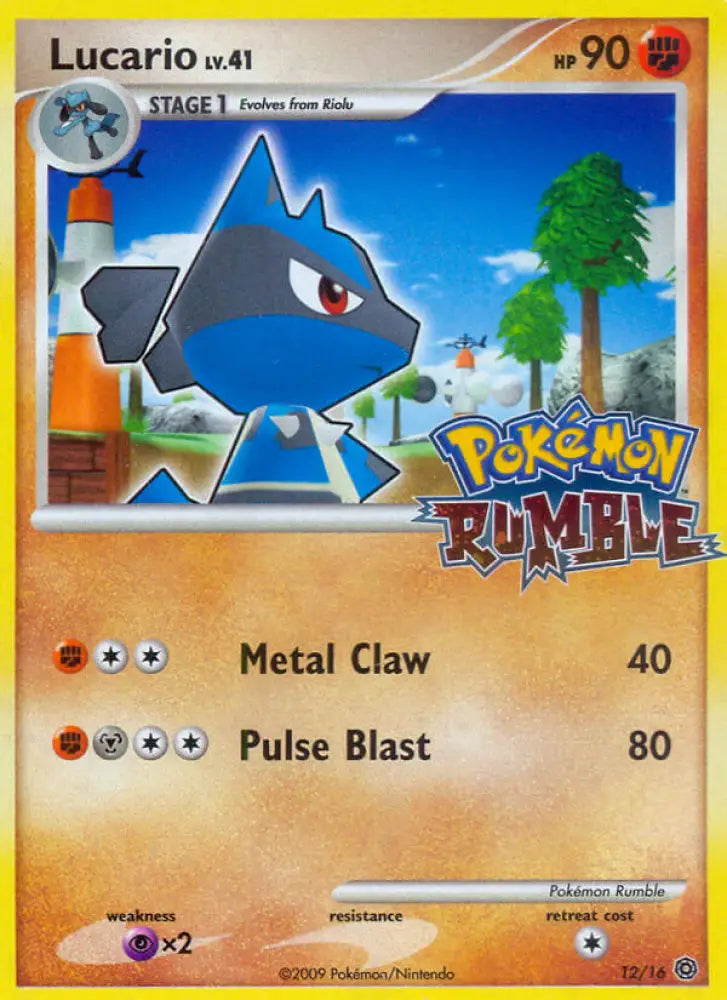 Lucario (12/16) [Pokémon Rumble] - Pokemon Single