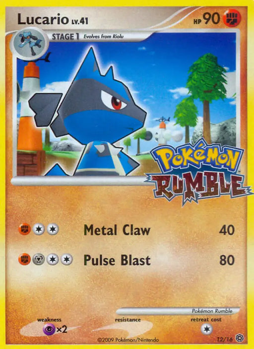 Lucario (12/16) [Pokémon Rumble] - Pokemon Single