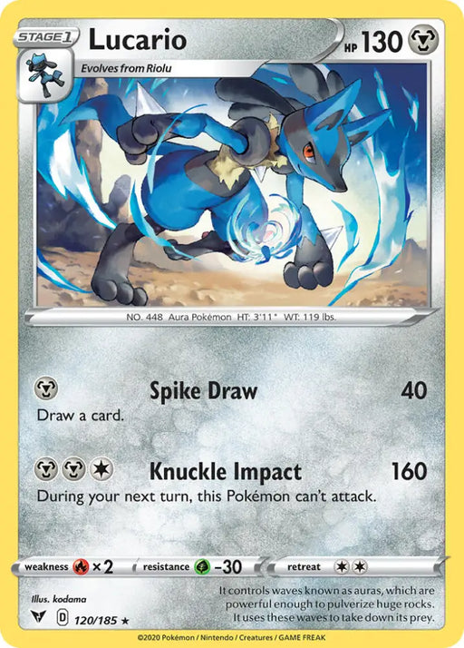 Lucario (120/185) [Sword & Shield: Vivid Voltage] - Pokemon Single