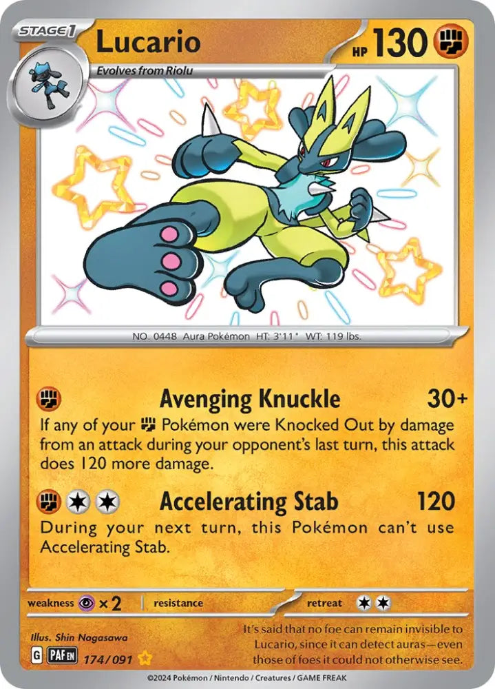 Lucario (174/091) [Scarlet & Violet: Paldean Fates] - Pokemon Single