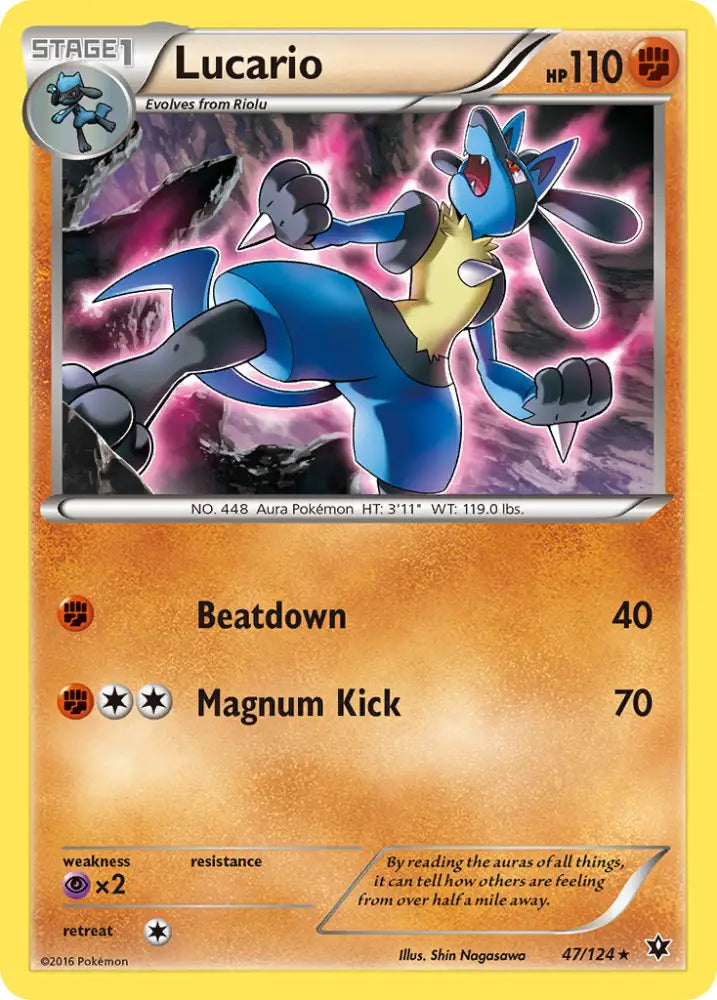 Lucario (47/124) [XY: Fates Collide] - Pokemon Single