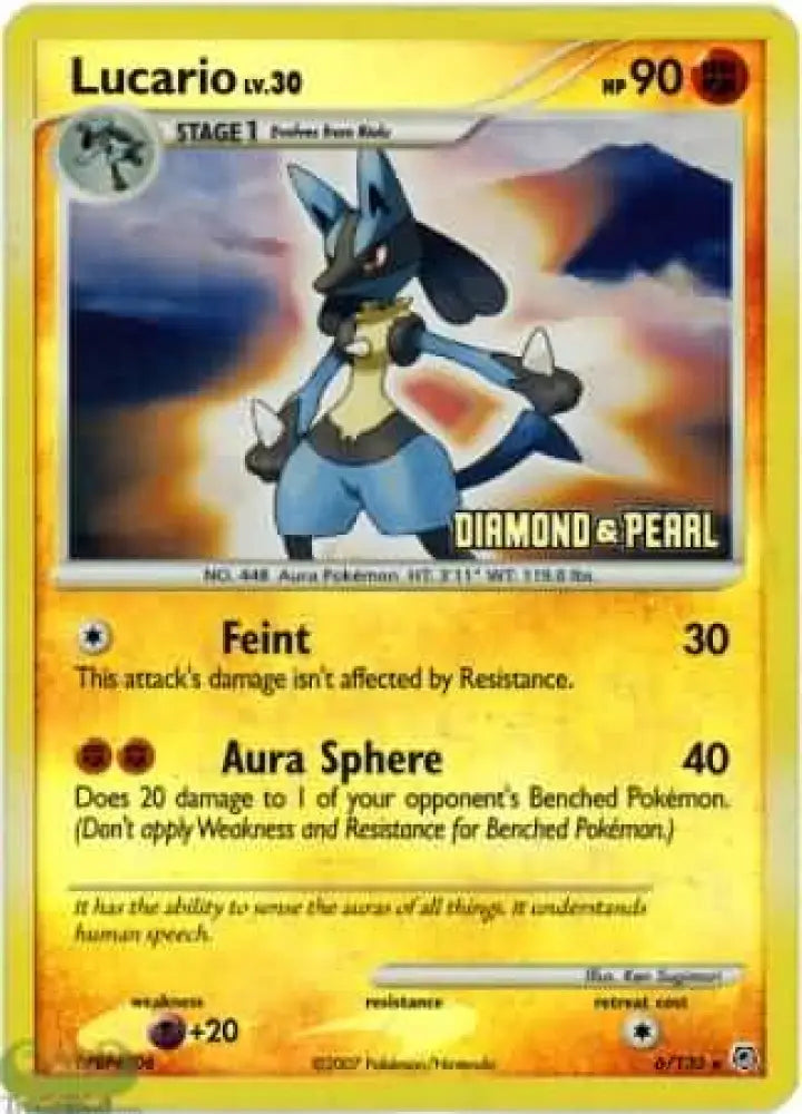 Lucario (6/130) [Burger King Promos: 2008 Collection] - Pokemon Single