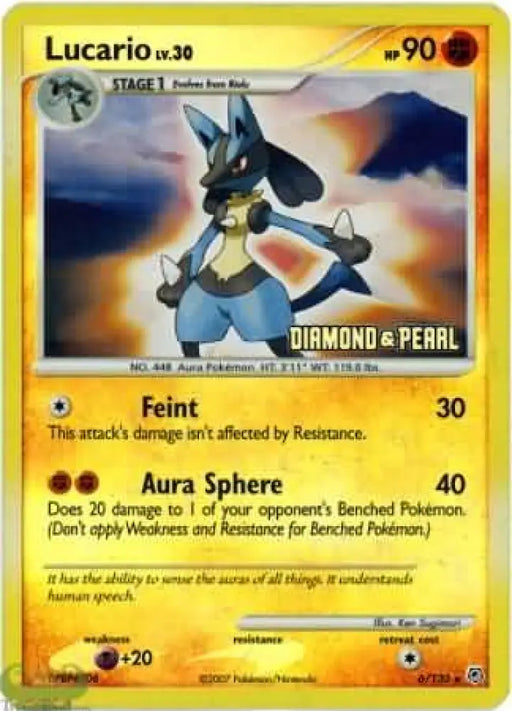 Lucario (6/130) [Burger King Promos: 2008 Collection] - Pokemon Single
