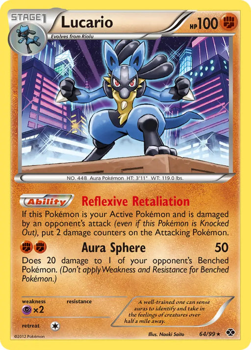 Lucario (64/99) [Black & White: Next Destinies] - Pokemon Single