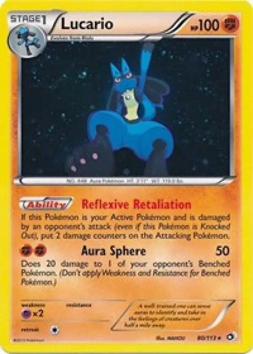 Lucario (80/113) (Cosmos Holo) [Black & White: Legendary Treasures] - Pokemon Single