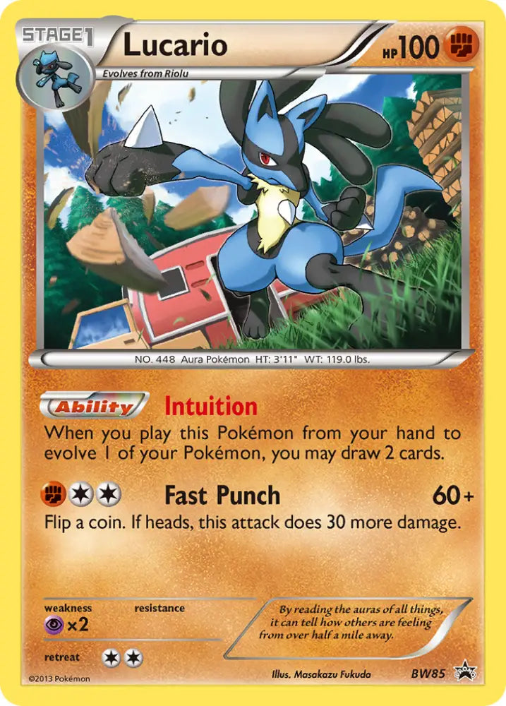 Lucario (BW85) [Black & White: Black Star Promos] - Pokemon Single