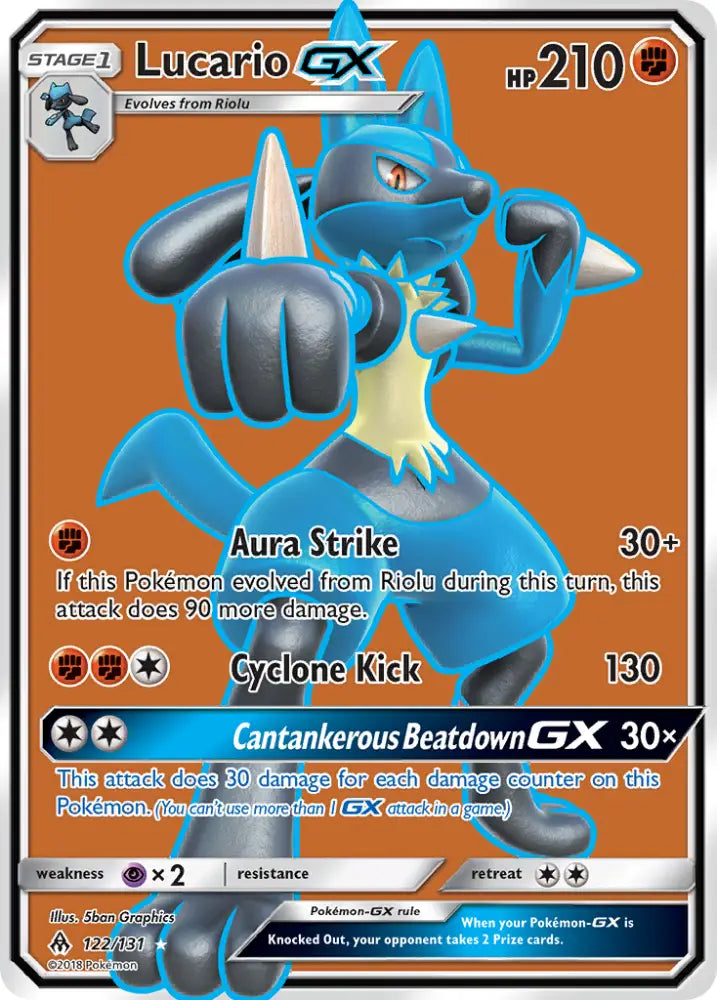 Lucario GX (122/131) [Sun & Moon: Forbidden Light] - Pokemon Single
