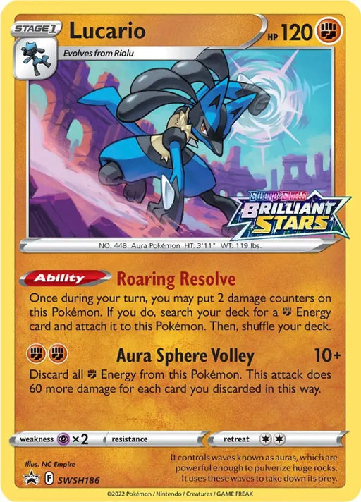 Lucario (SWSH186) (Prerelease Promo) [Sword & Shield: Black Star Promos] - Pokemon Single