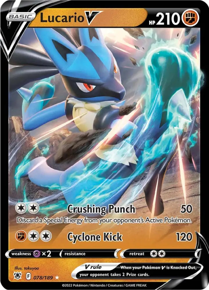 Lucario V (078/189) [Sword & Shield: Astral Radiance] - Pokemon Single