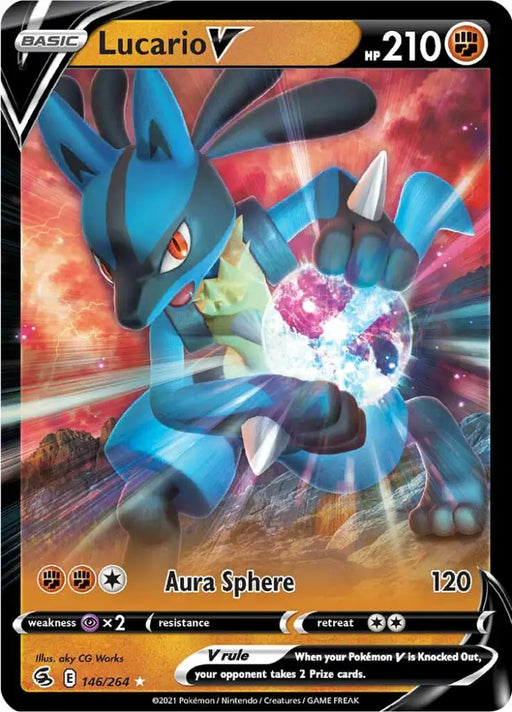 Lucario V (146/264) [Sword & Shield: Fusion Strike] - Pokemon Single