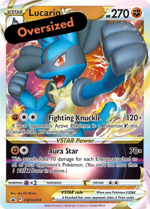 Lucario VSTAR (SWSH214) (Jumbo Card) [Sword & Shield: Black Star Promos] - Pokemon Single