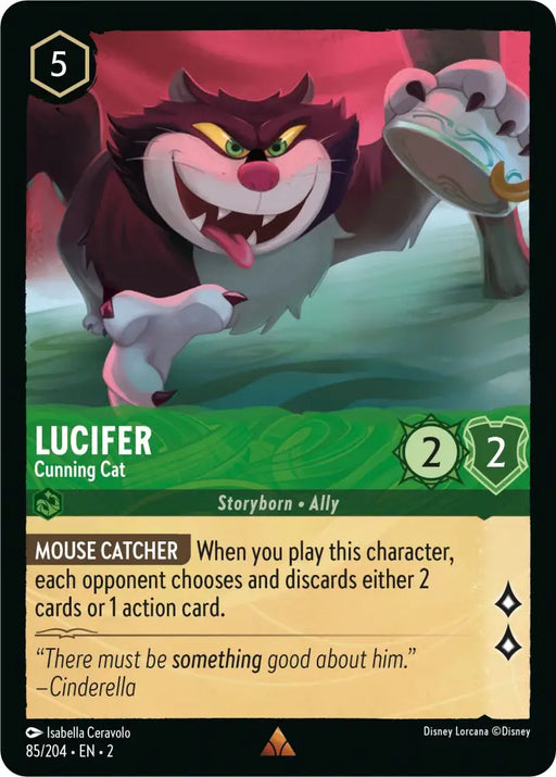 Lucifer - Cunning Cat (85/204) [Rise of the Floodborn] - Lorcana Single