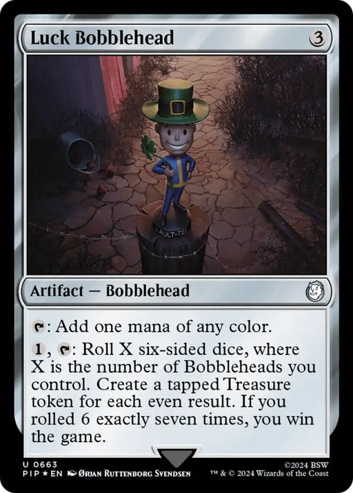 Luck Bobblehead (Surge Foil) [Fallout] - MTG Single