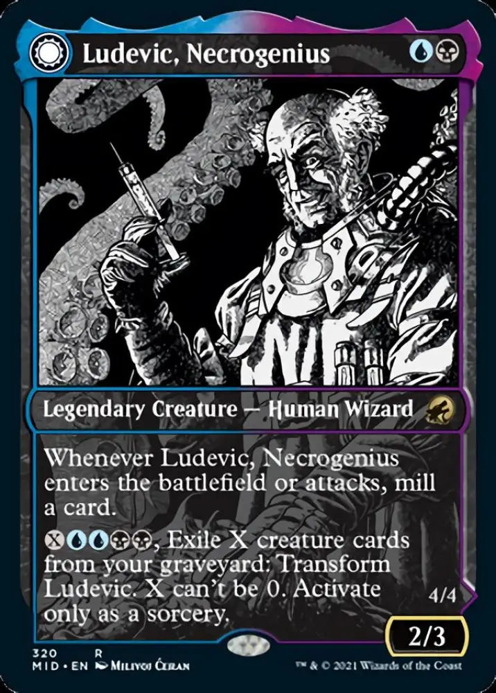 Ludevic Necrogenius // Olag Ludevic’s Hubris (Showcase Eternal Night) [Innistrad: Midnight Hunt] - MTG Single