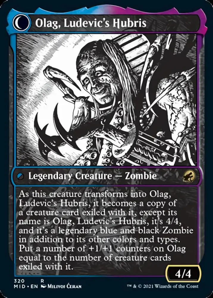 Ludevic Necrogenius // Olag Ludevic’s Hubris (Showcase Eternal Night) [Innistrad: Midnight Hunt] - MTG Single