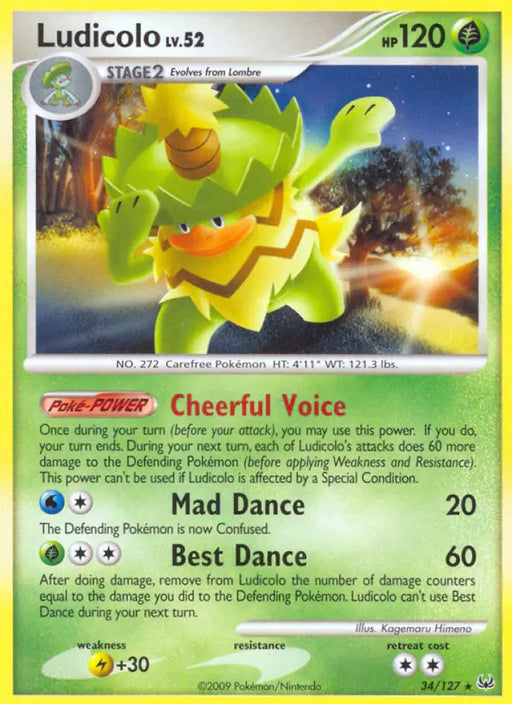 Ludicolo (34/127) [Platinum: Base Set] - Pokemon Single