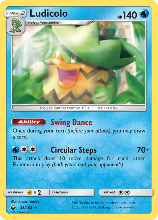 Ludicolo (38/168) [Sun & Moon: Celestial Storm] - Pokemon Single