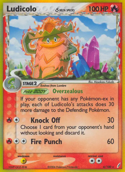 Ludicolo (6/100) (Delta Species) [EX: Crystal Guardians] - Pokemon Single