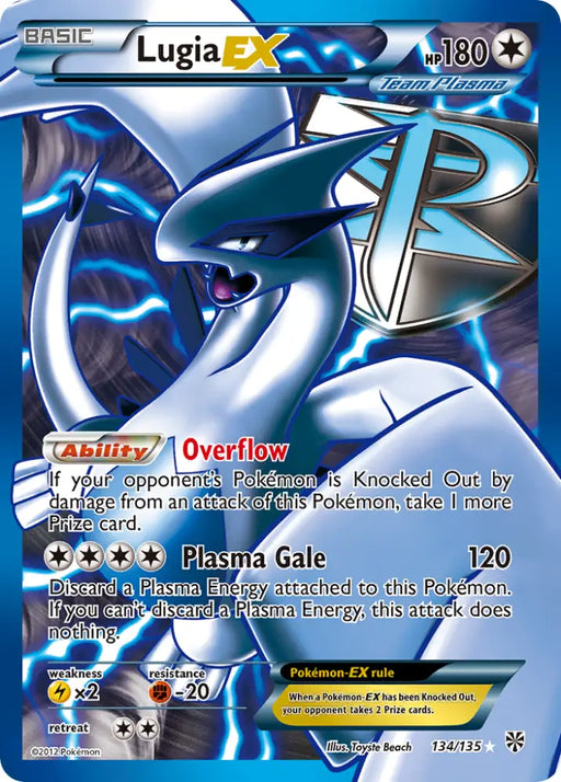 Lugia EX (134/135) [Black & White: Plasma Storm] - Pokemon Single