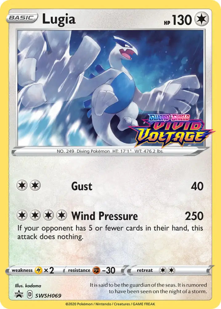 Lugia (SWSH069) (Prerelease Promo) [Sword & Shield: Black Star Promos] - Pokemon Single