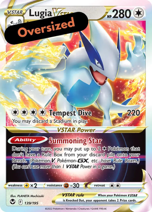 Lugia VSTAR (139/195) (Jumbo Card) [Sword & Shield: Silver Tempest] - Pokemon Single