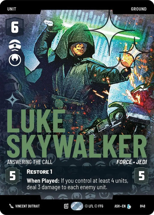 Luke Skywalker - Answering the Call (Prestige Foil) (848) [Ashes of the Empire]