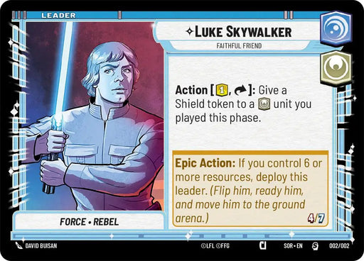 Luke Skywalker - Faithful Friend (002/002) (Prerelease Promo) (002/002) [Spark of Rebellion Promos] - Star Wars: